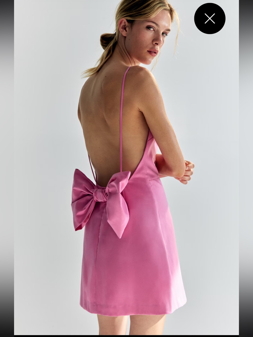 Bow Detail Low Back Dress